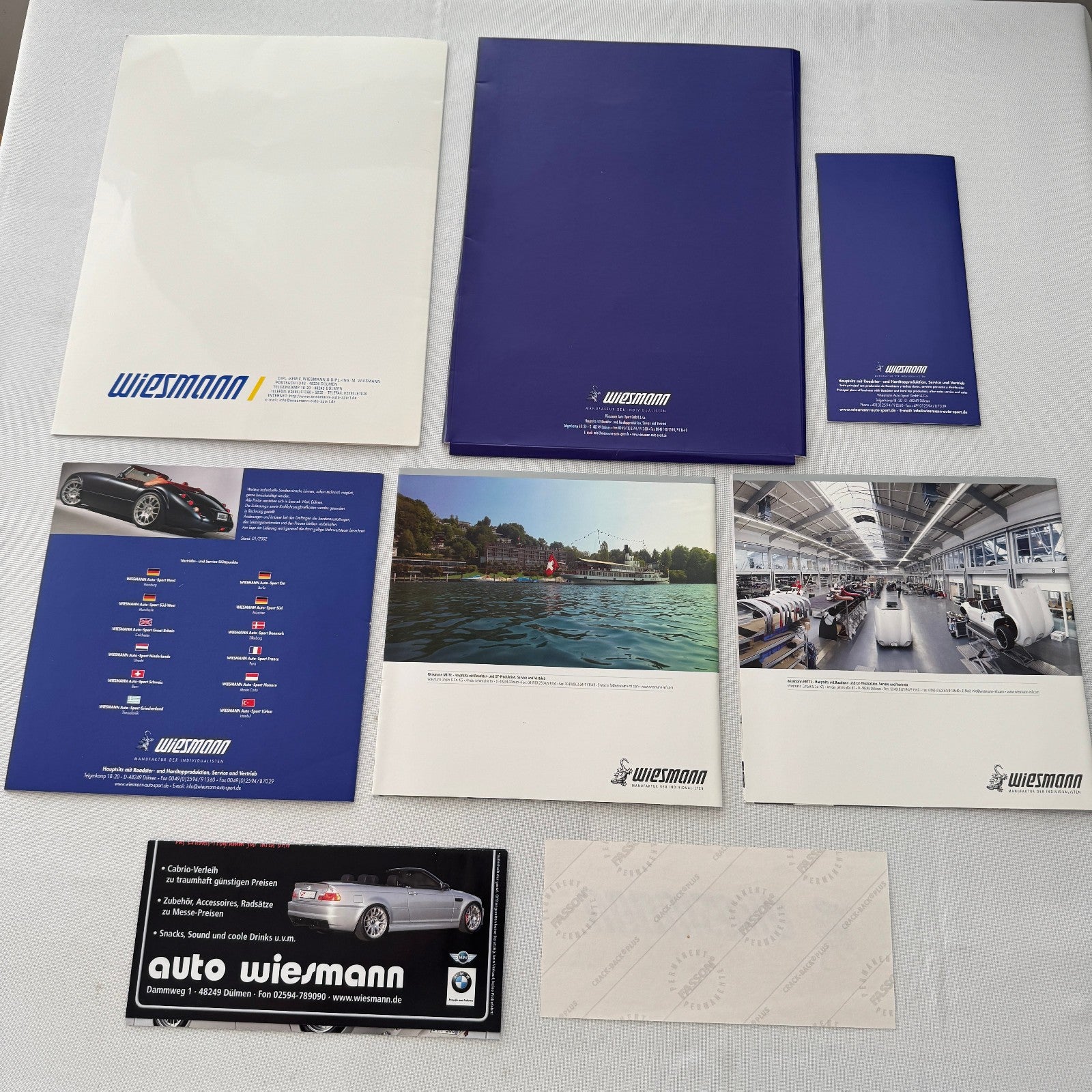 Wiesmann Car Sales Brochure Catalog Lot Wiesmann Roadster German Text