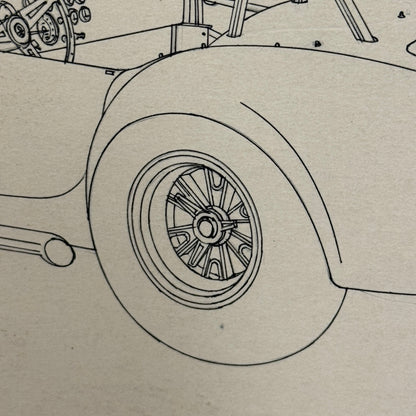 AC Cobra Illustration Art Drawing Hand Drawn Robert Preis Vintage