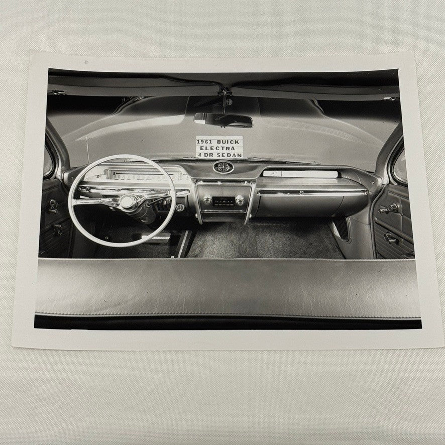 1961 Buick Electra 4-Door Sedan Car Interior Photo Photograph Print Vintage