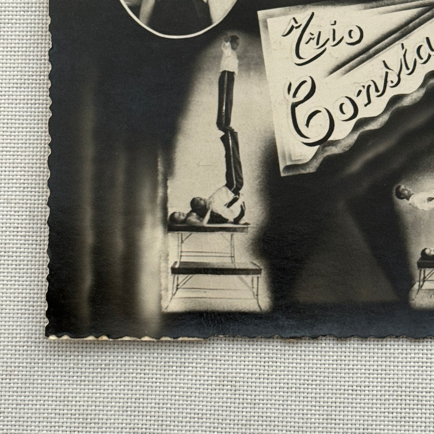 Vintage Circus Act Postcard Post Card Acrobatic Acrobat Tumbling Act