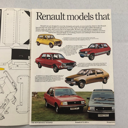 Renault A442 LeMans Paper Racing Car Model Brochure Renault 4 5 12 18 20 30 16