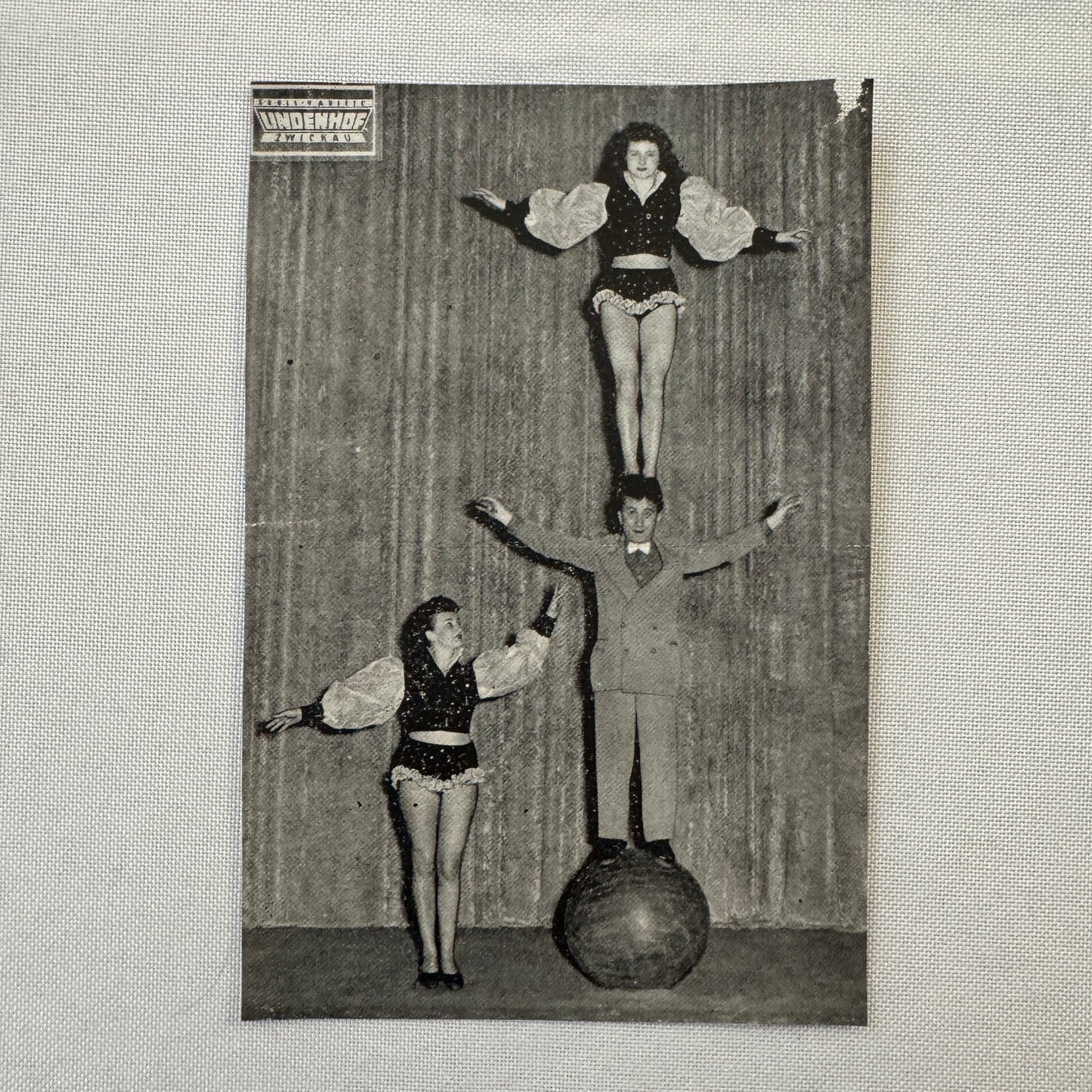 Circus Advertising Flyer Balancing Act 3 Rollings Vintage