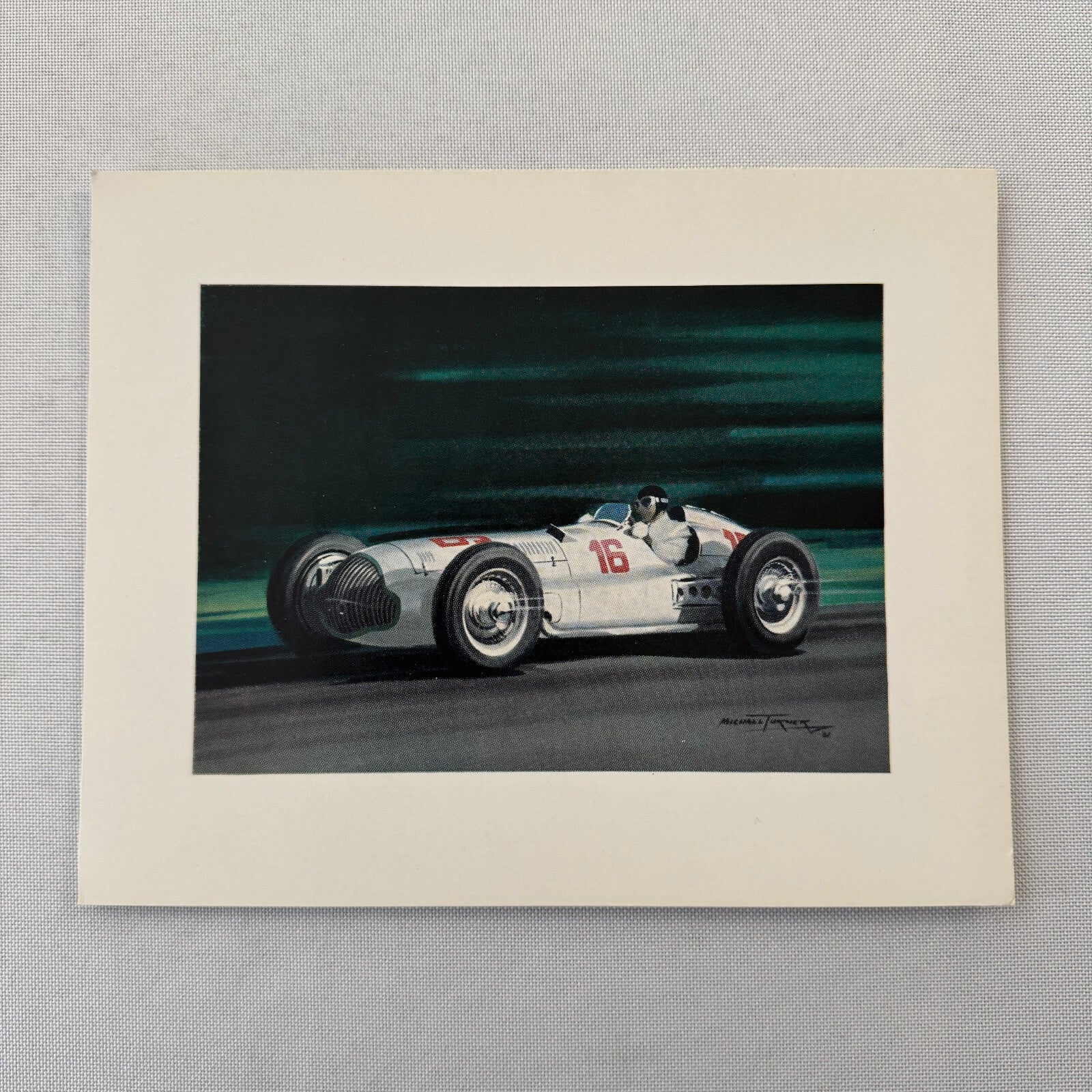 Richard Seaman 1938 German Grand Prix Mercedes Benz Racing Illustration Print