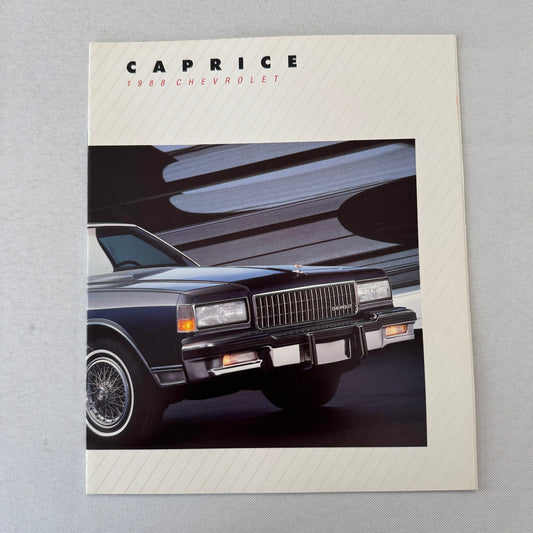 1988 Chevrolet Caprice Car Sales Brochure Catalog Brougham Wagon Sedan