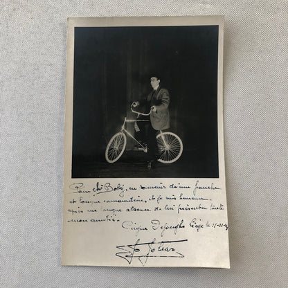 Circus Bicycle Performer Vintage Photo Photograph European Signed ?