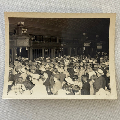 Vintage Railroad Station Photograph Washington DC Crowd Photo