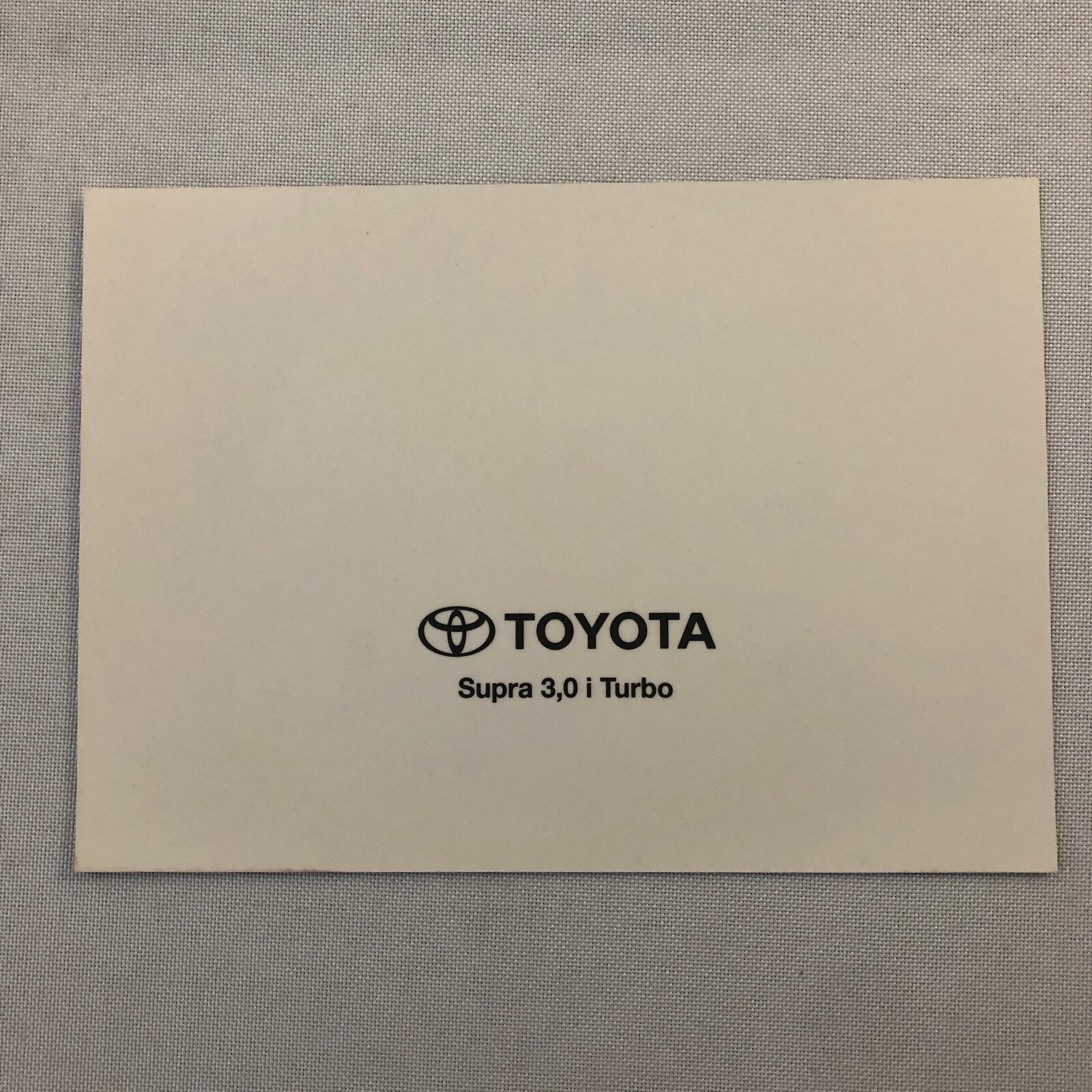 Toyota Supra Turbo Car Factory Press Photo Photograph Print