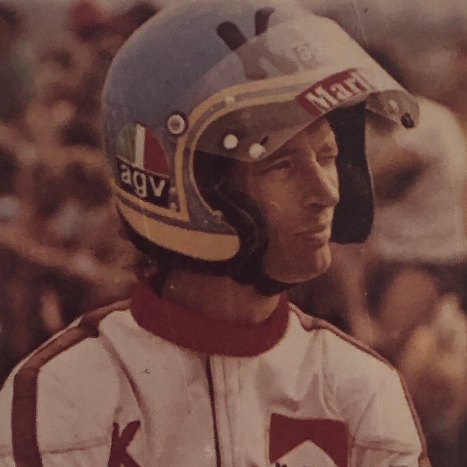 Vintage Motorcycle Racing Photo photograph Snapshot Bill Anderson ?