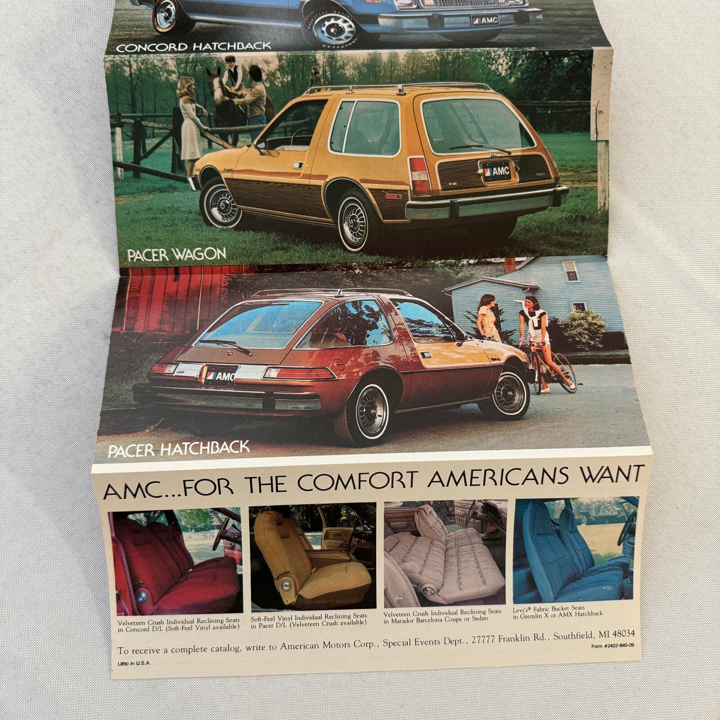 1978 American Motors AMC Sales Brochure Concord Pacer Gremlin AMX Matador