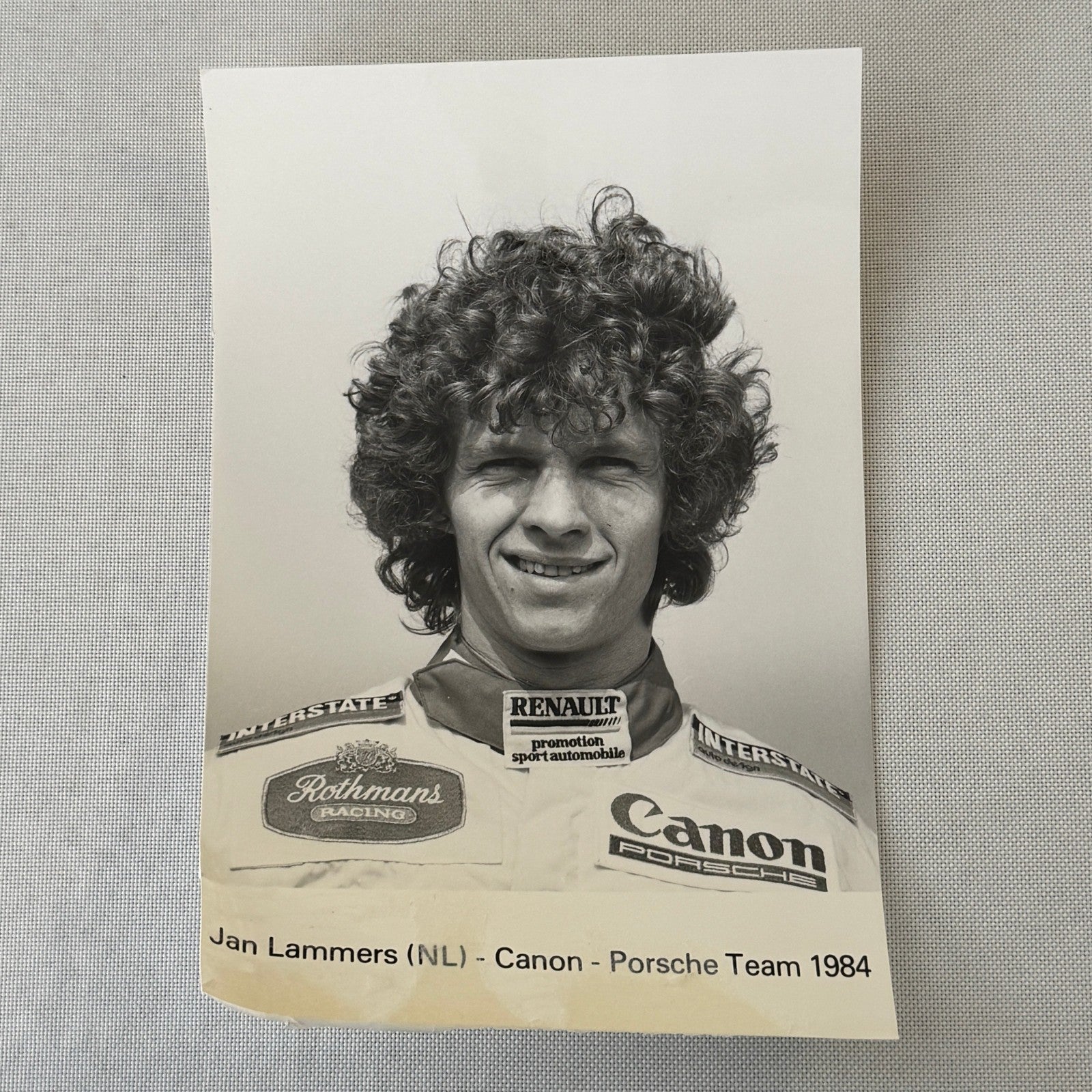 1984 Canon Porsche Racing Press Kit Photos Jan Lammers Jonathan Palmer