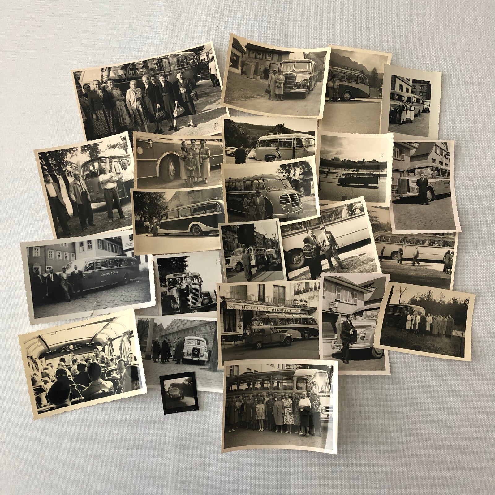 Vintage Bus Photo Photograph Print Lot of 23 People with Buses Germany