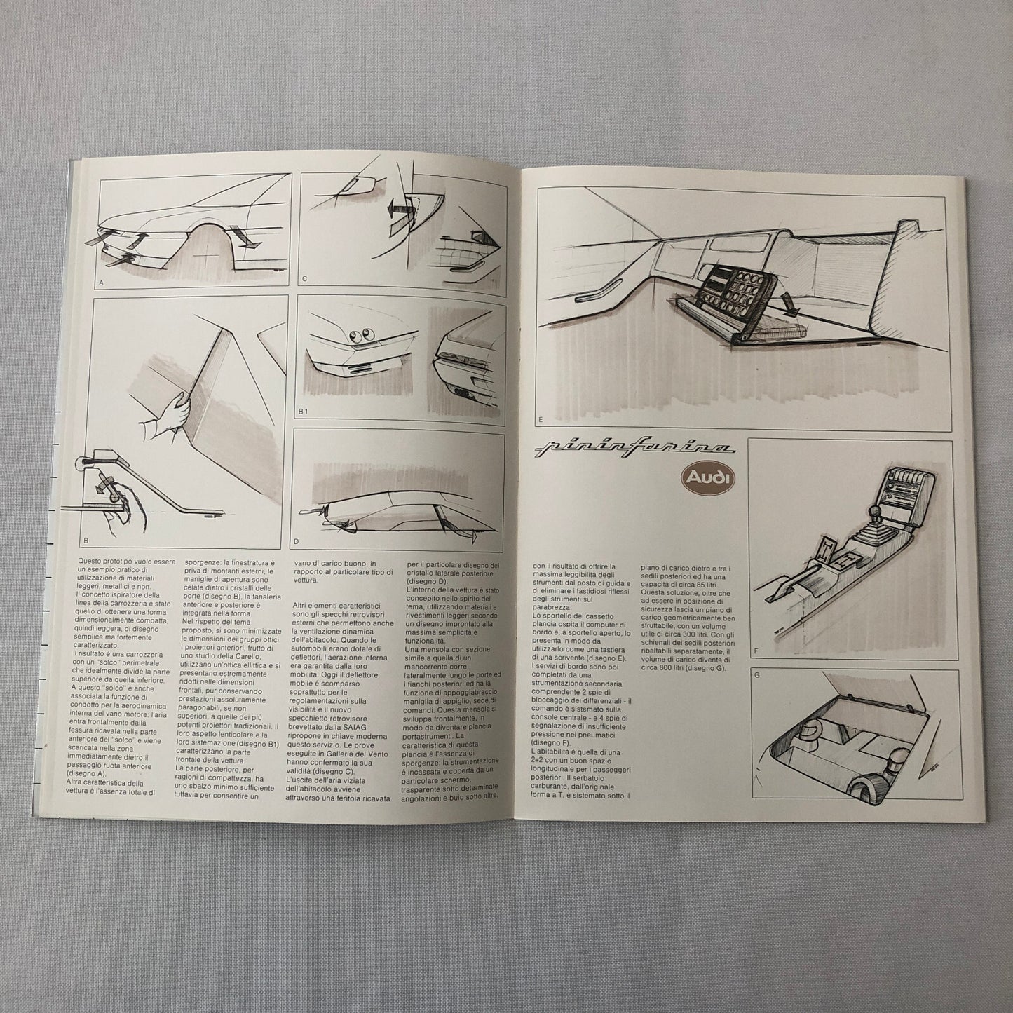 1981 Audi Quartz Pininfarina Concept Car Press Kit Brochure Photos Audi Coupe