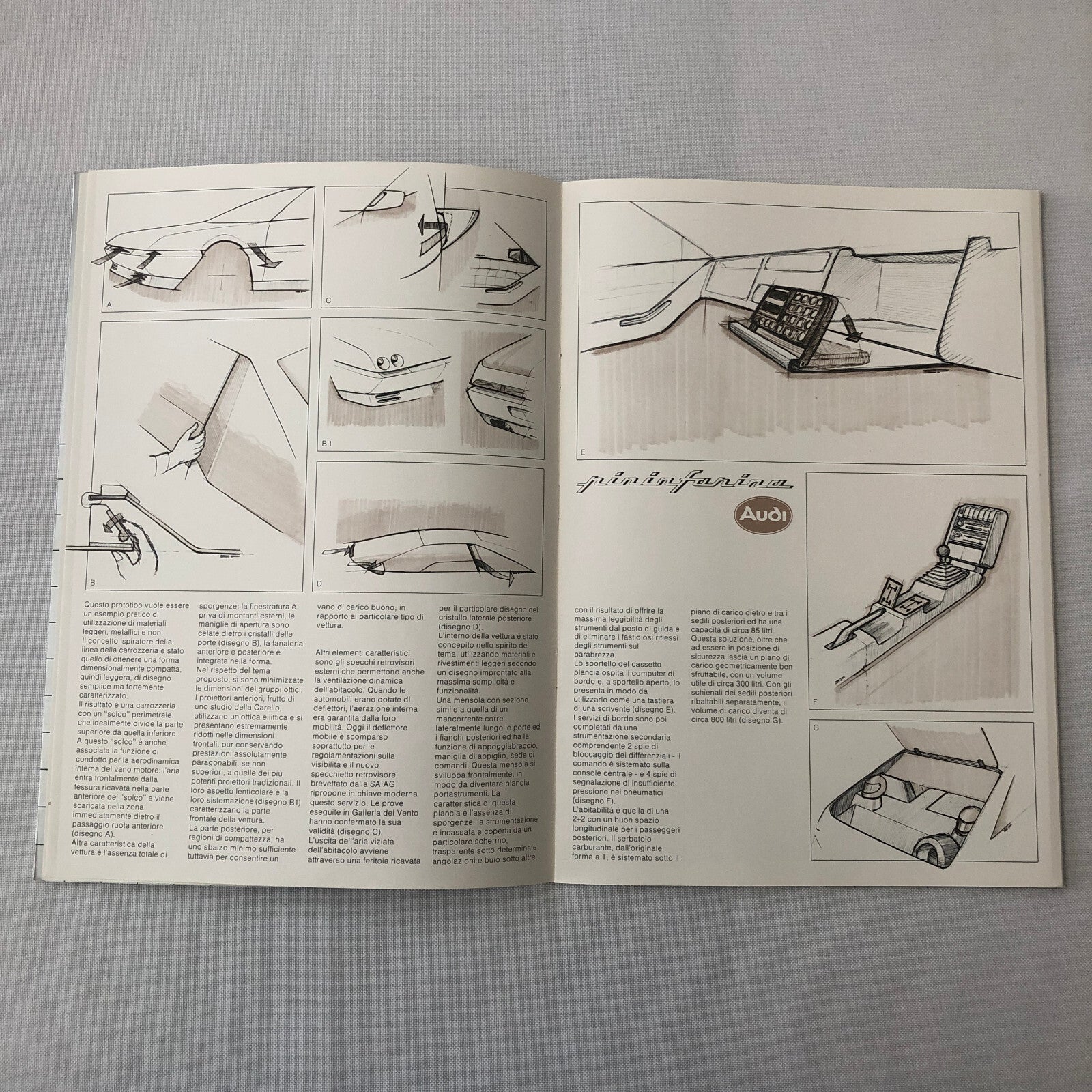 1981 Audi Quartz Pininfarina Concept Car Press Kit Brochure Photos Audi Coupe