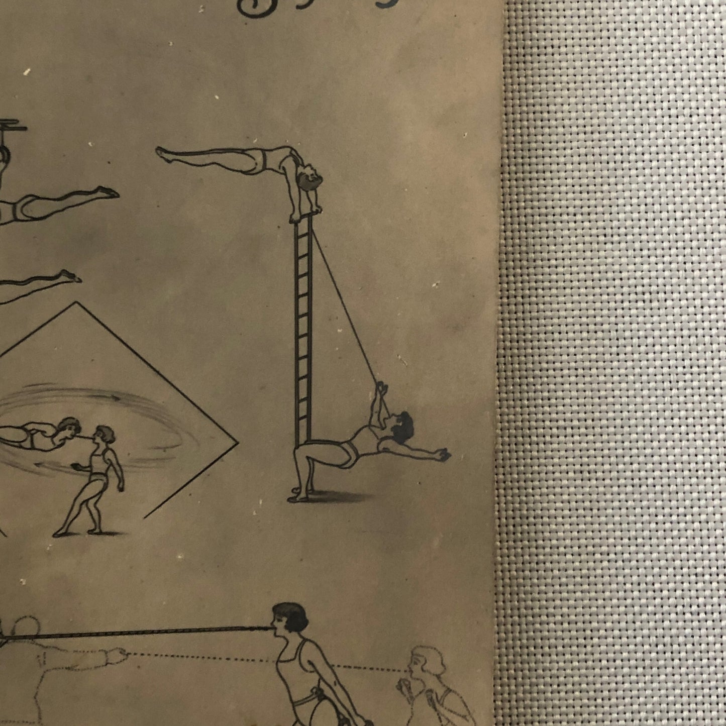 Circus Acrobat Act Postcard Post Card 3 Reading Sisters