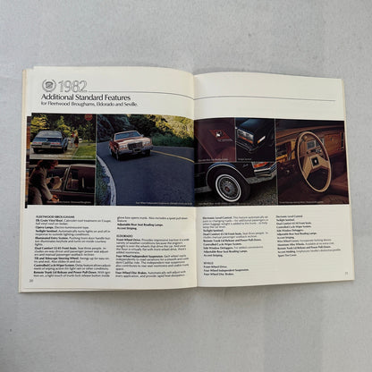 1982 Cadillac Car Sales Brochure Catalog Fleetwood Brougham Eldorado DeVille