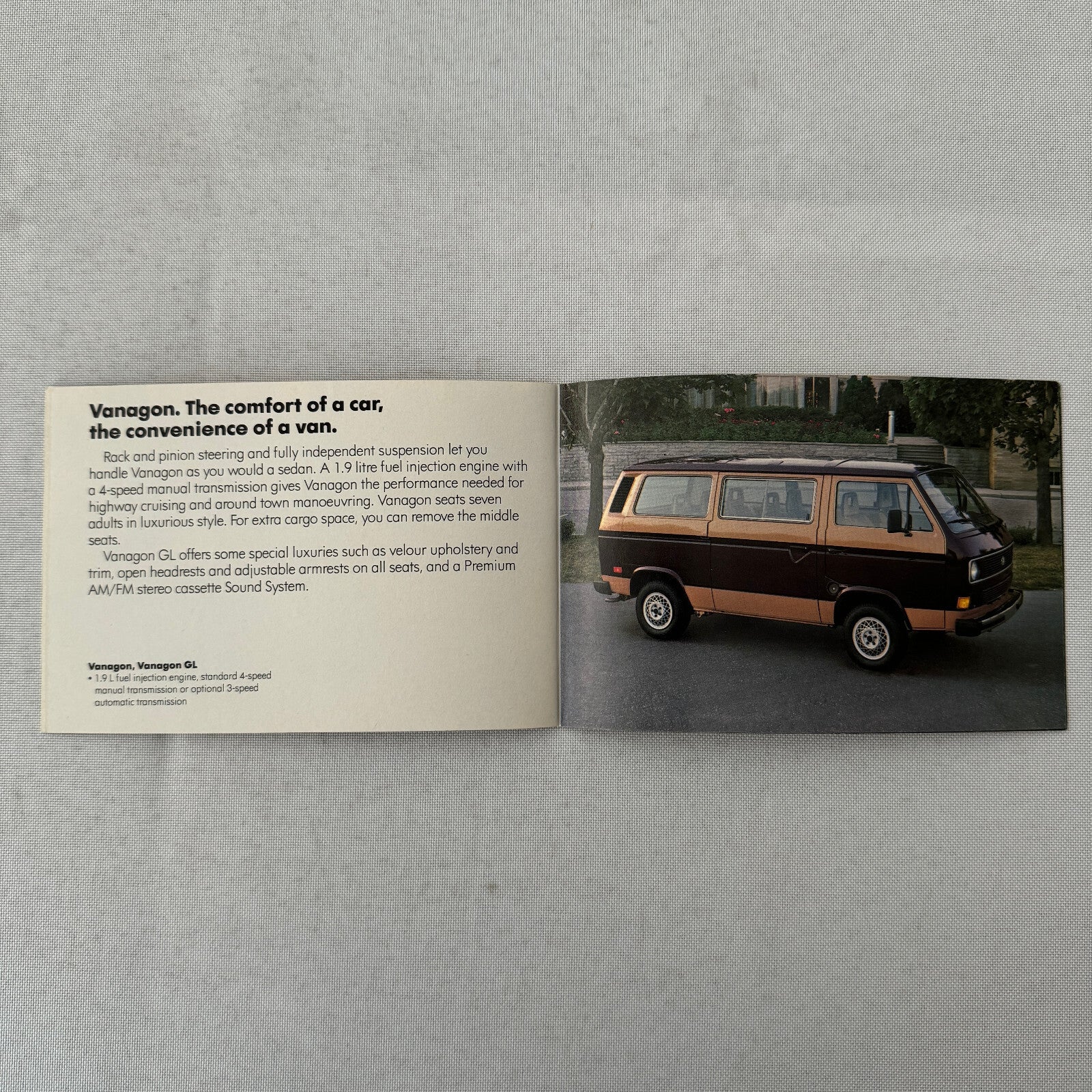 Volkswagen VW Car Sales Brochure Catalog Rabbit GTI Scirocco Vanagon Camper +