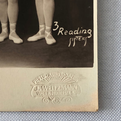 Circus Performers in Costume Real Photo Postcard Post Card RPPC Reading Sisters