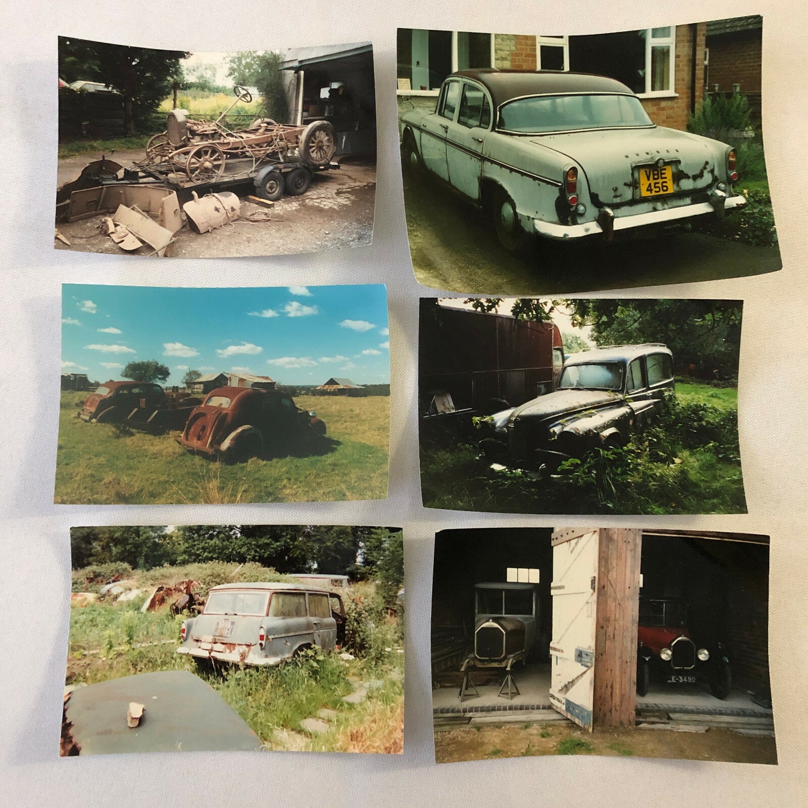 Vintage Humber Car Barn Find Junk Yard Car Part Photo Photograph Lot of 23 