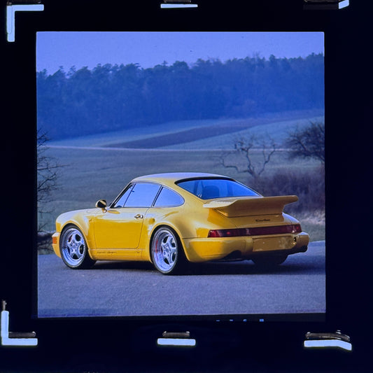 1992 Porsche 911 Turbo S 3.3 Coupe Leichtbau Factory Photo Slide Transparency