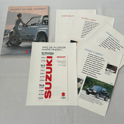 1993 Suzuki Press Kit Brochure German Suzuki Swift Samurai Vitara Super Carry