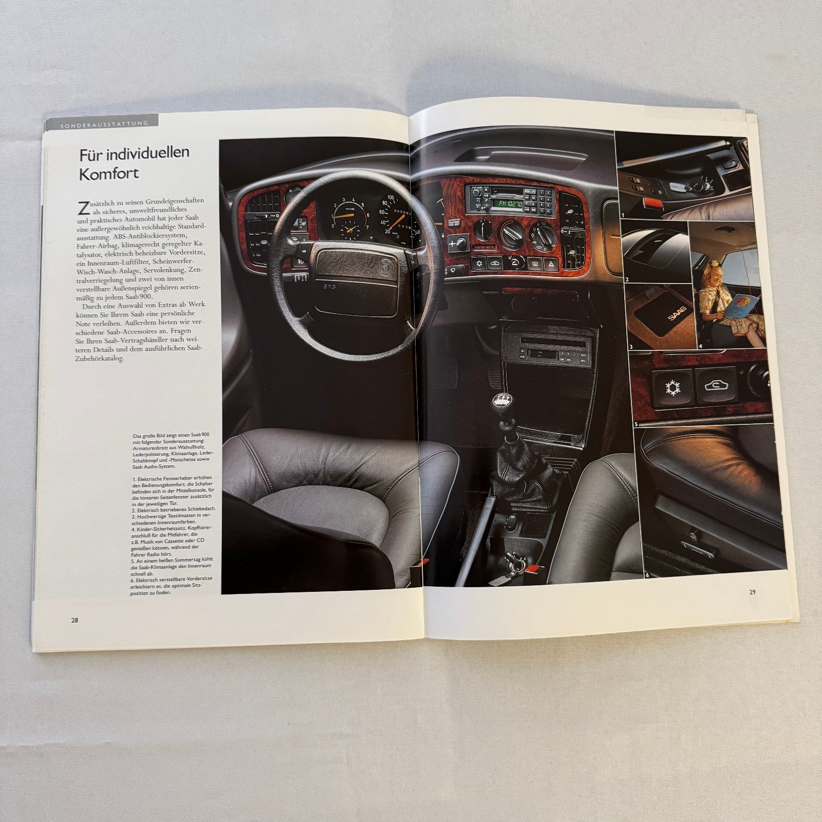 1993 Saab 900 Car Sales Brochure Catalog Saab 900 Cabriolet Turbo 16S GERMAN