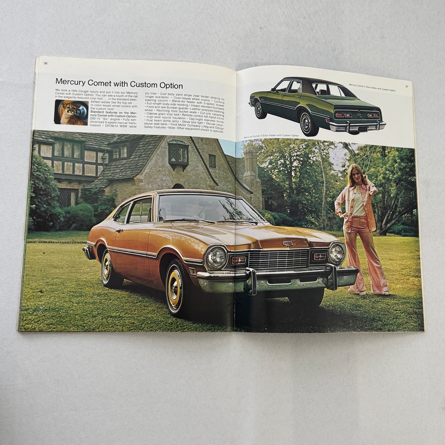 1974 Mercury Car Sales Brochure Catalog Marquis Montego Cougar Comet Monterey