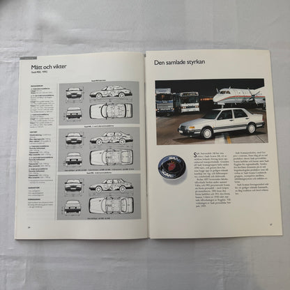 1992 Saab 900 Car Sales Brochure Catalog 900S 900i 900 Turbo Aero SWEDISH