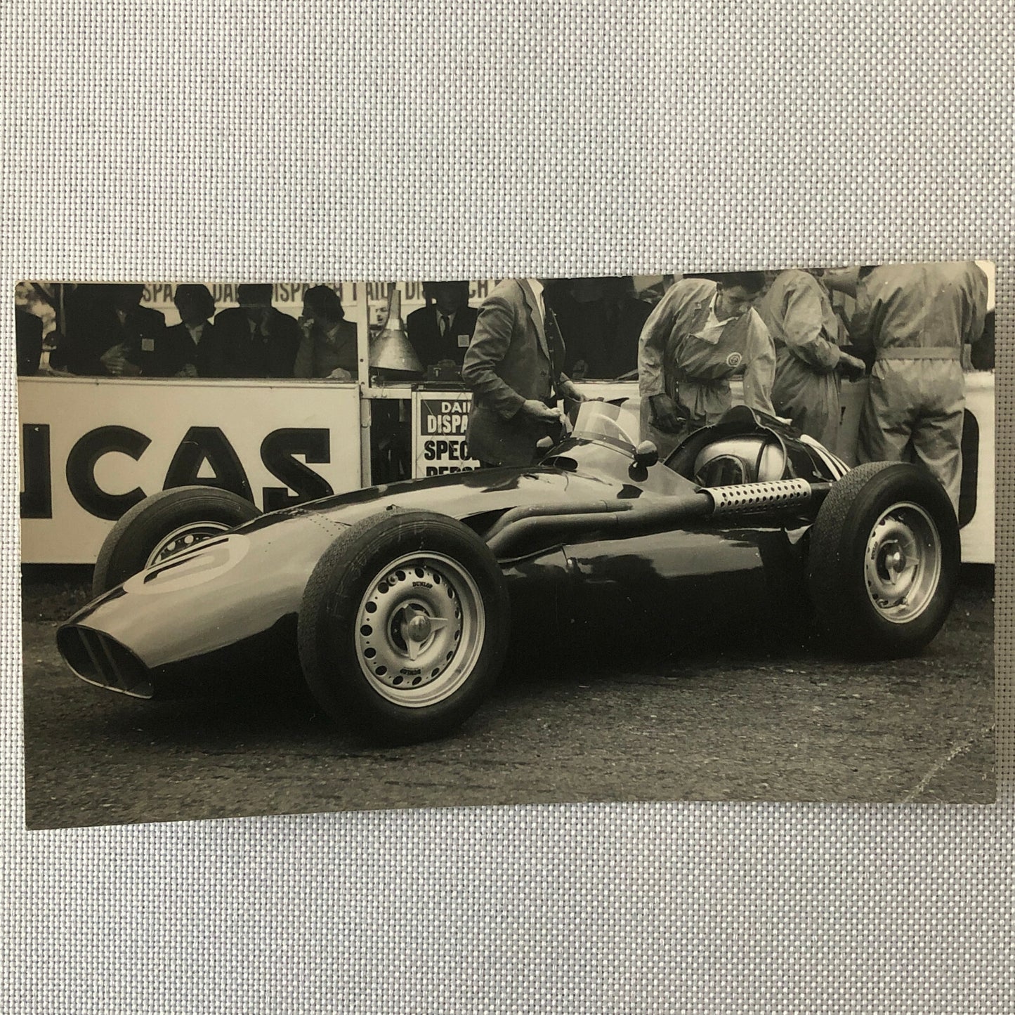 Vintage Grand Prix Racing Car Driver Press Photo Photograph Print 
