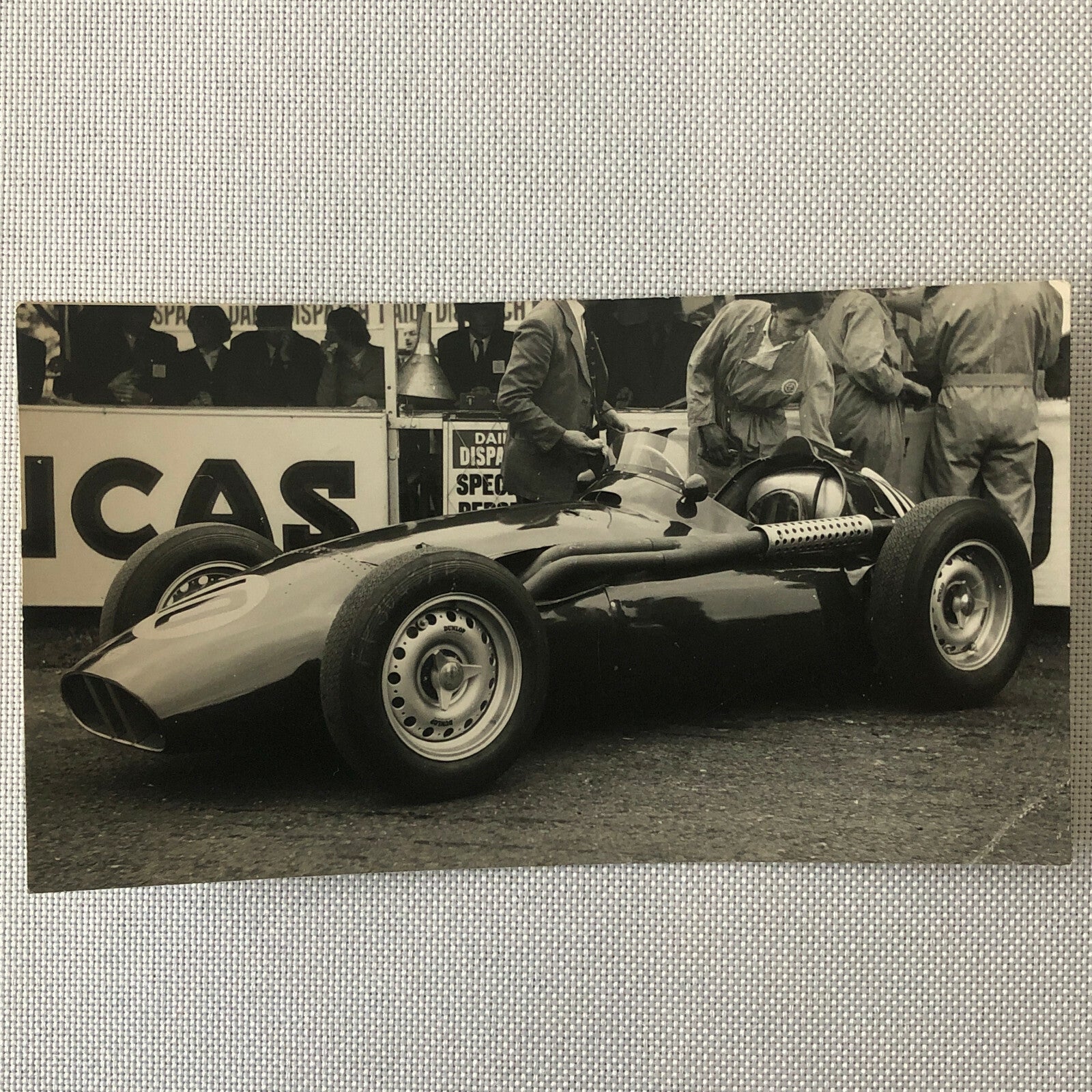 Vintage Grand Prix Racing Car Driver Press Photo Photograph Print 