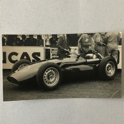 Vintage Grand Prix Racing Car Driver Press Photo Photograph Print 