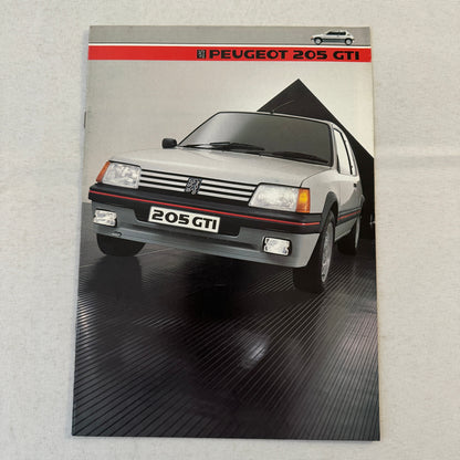 1985 Peugeot GTI Hot Hatch Car Sales Brochure Catalog European