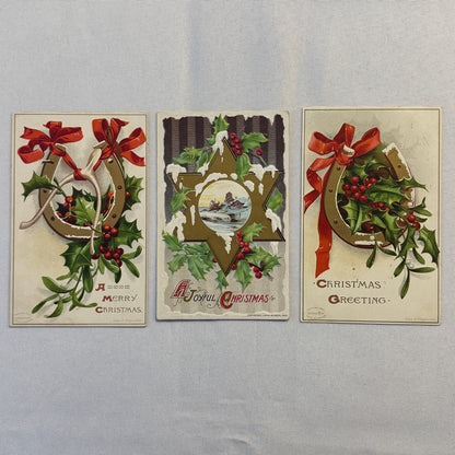 Antique Christmas & New Years Postcard Collection Lot Birds Flowers Xmas 100+
