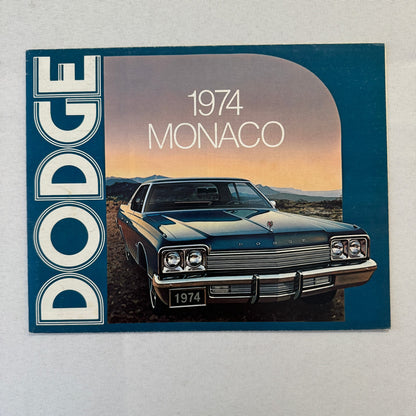 1974 Dodge Monaco Car Sales Brochure Catalog Advertising Custom Brougham Hardtop