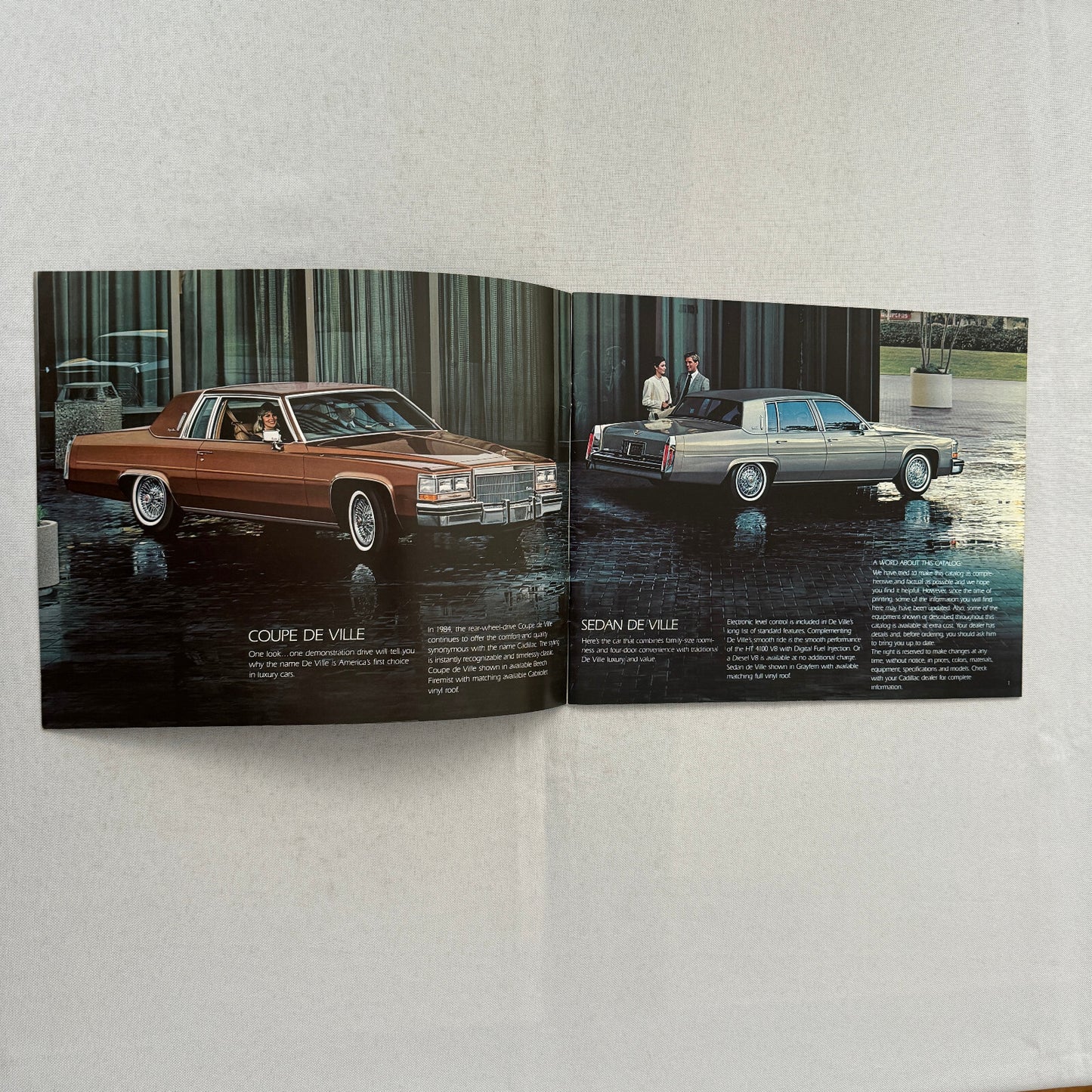 1984 Cadillac Sales Brochure Catalog Sedan Coupe DeVille Fleetwood Brougham