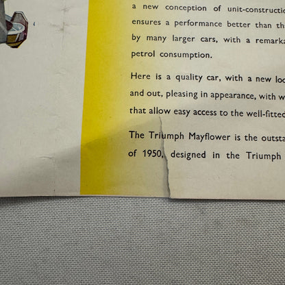 Triumph Mayflower Car Sales Brochure Catalog Advertising Vintage