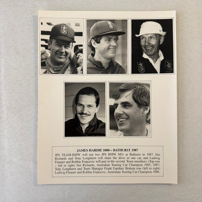 1987 BMW Motorsport John Player Special Racing Team Press Kit Brochure Photos