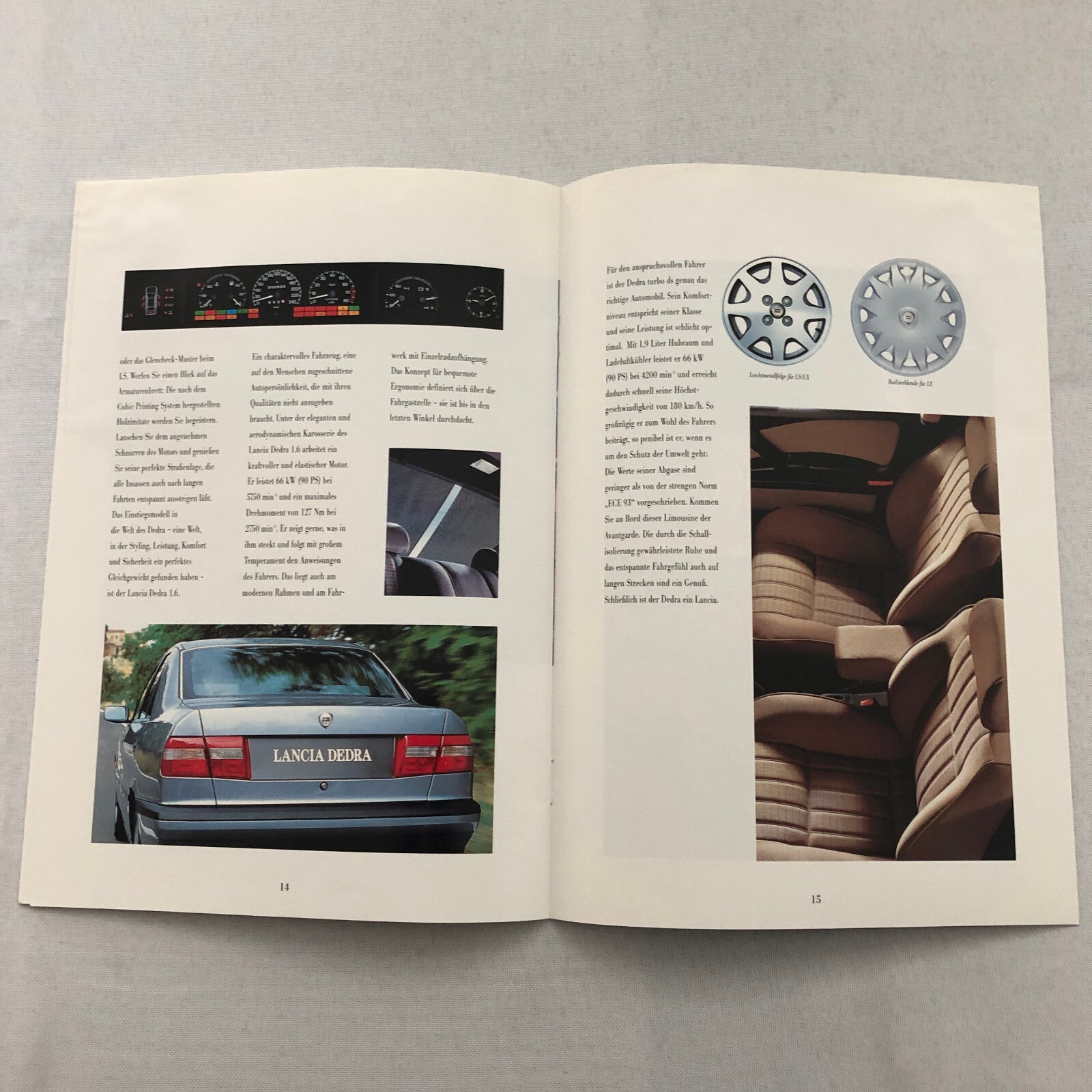 Lancia Dedra Car Sales Brochure Catalog Dedra German Text
