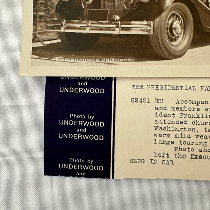 Press Photo Photograph Pierce Arrow Car Automobile President Franklin Roosevelt