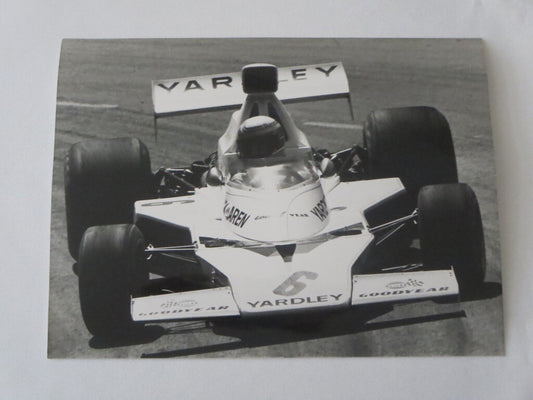Vintage 1973 Spanish Grand Prix Photograph Photo - Peter Revson McLaren Ford Car