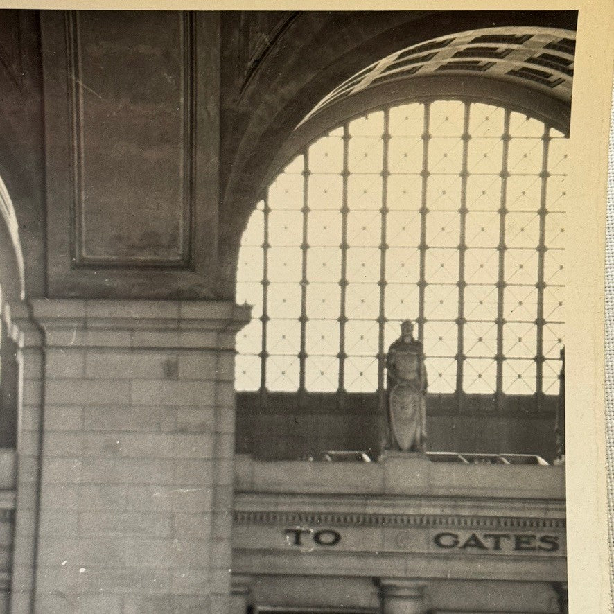 Vintage Railroad Station Photograph Washington DC Crowd Photo Train Station