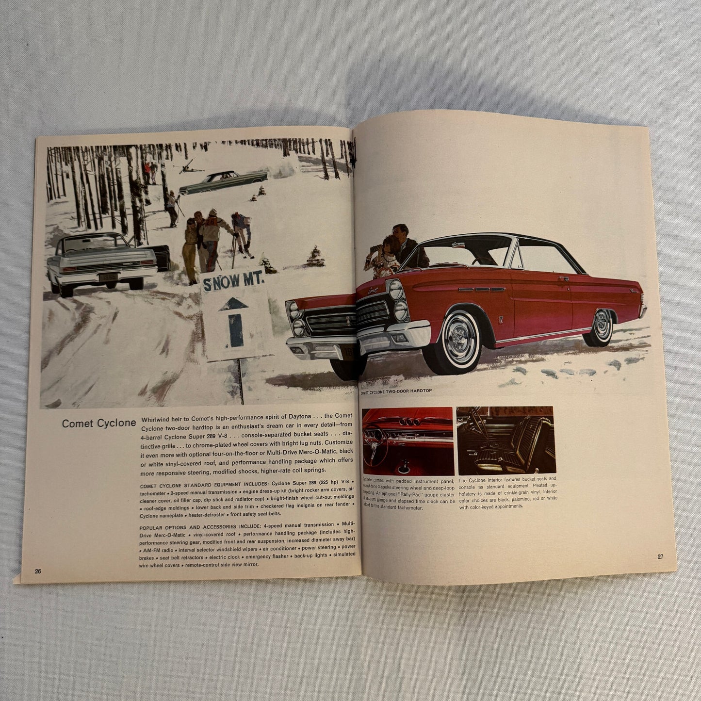 1965 Mercury Car Sales Brochure Catalog Park Lane Montclair Monterey Comet