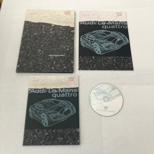 2003 Audi LeMans Concept Car Prototype Press Kit Brochure Photo CD R8 GERMAN
