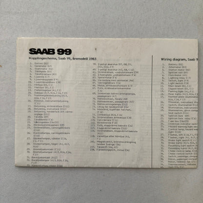 1983 Saab 99 Owners Manual Instruction Book Guide GERMAN