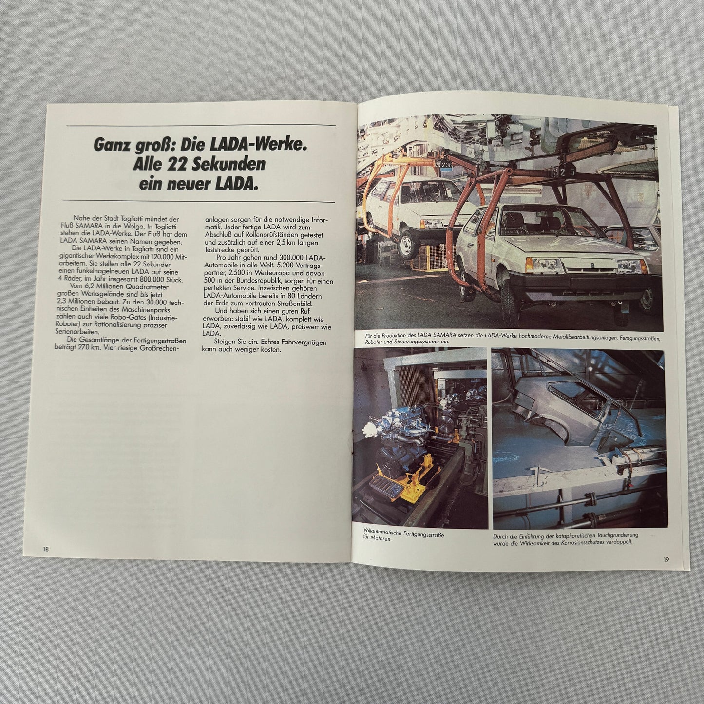 Lada Samara Car Sales Brochure Catalog German Text European Market