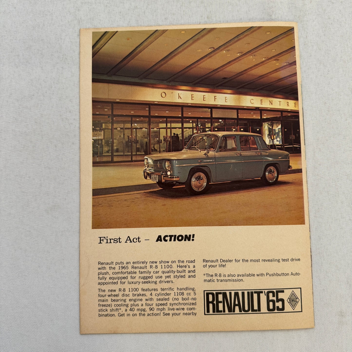 Renault R8 1100 Road Test Sales Brochure Advertising Track & Traffic Magazine