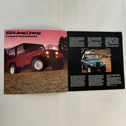 1984 Jeep Sales Brochure Catalog CJ Scrambler Pickup Renegade Laredo