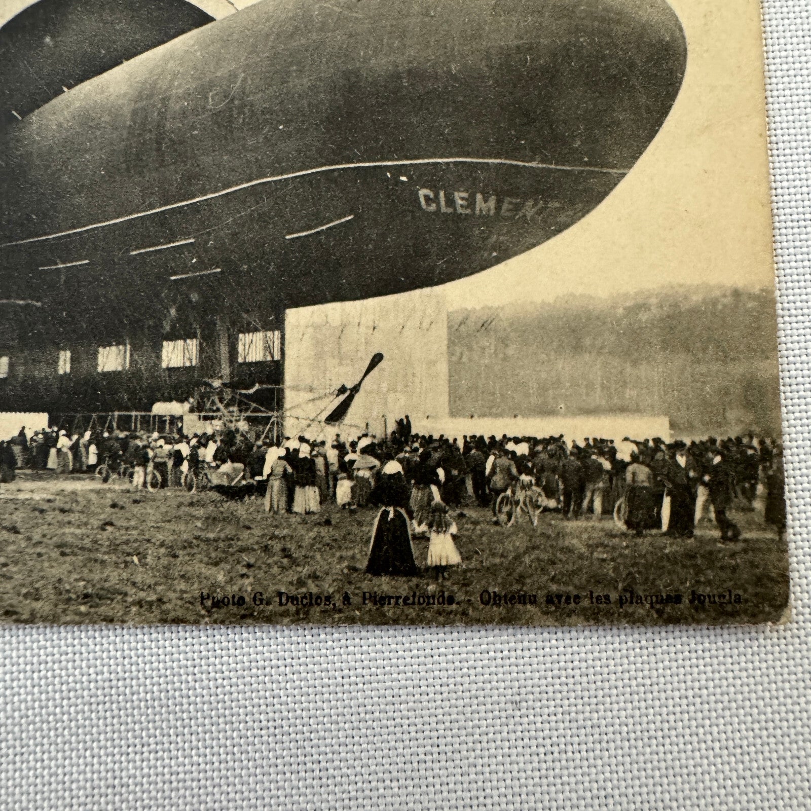 Vintage Zeppelin Airship Dirigible Postcard Post Card French Le Clement Bayard