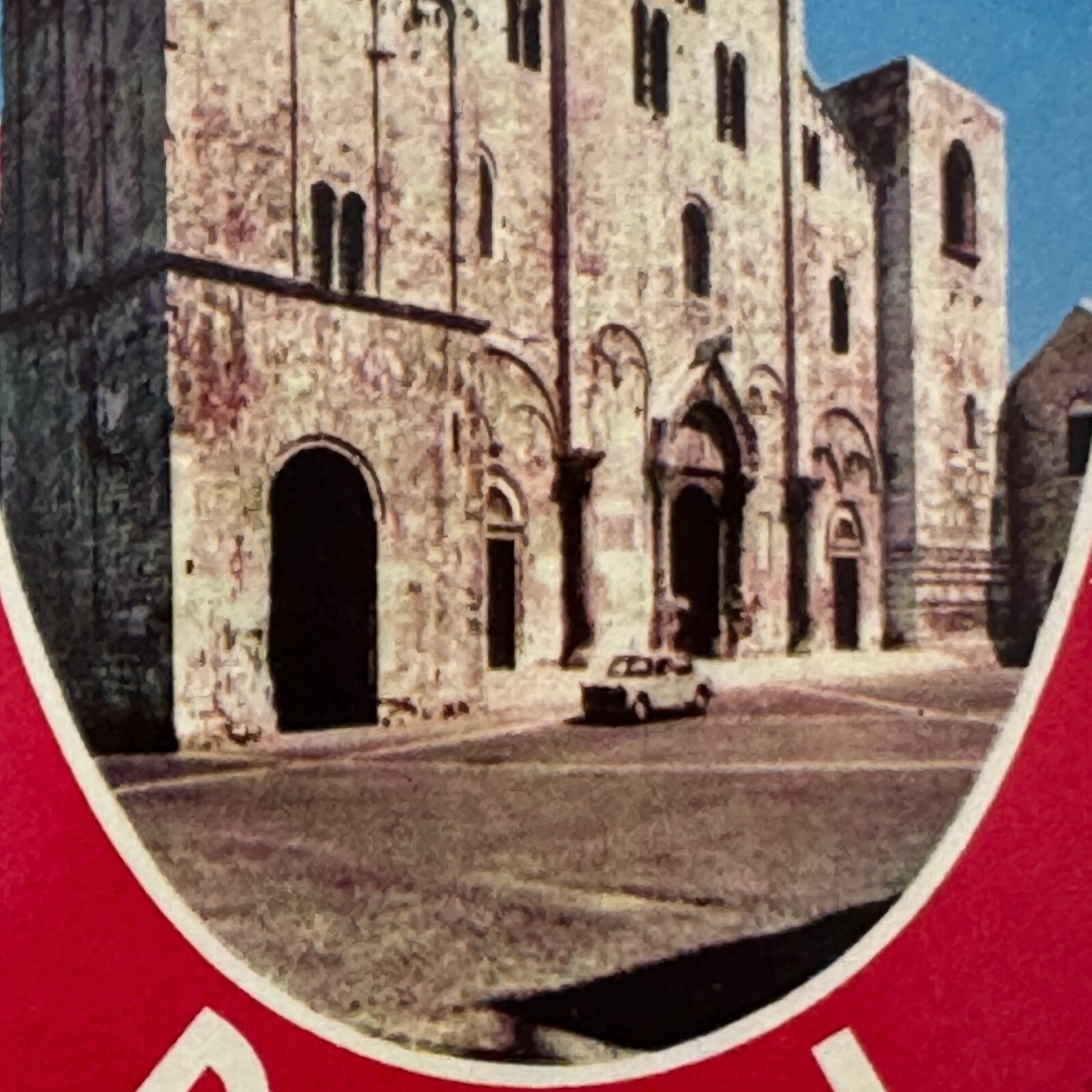 Vintage Hotel Travel Luggage Label Palace Hotel Bari Italy Italian