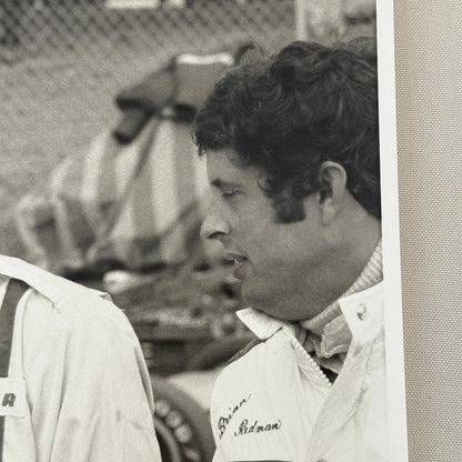 Vintage Racing Photo Photograph Driver Jody Scheckter Brian Redman