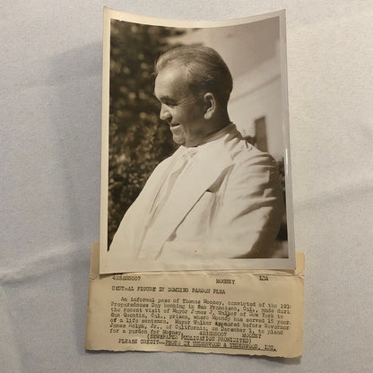 Press Photo Photograph Thomas Mooney San Quentin Prison Crime News Underwood